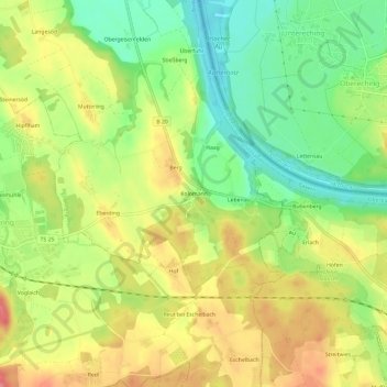 Mappa topografica Kolomann, altitudine, rilievo