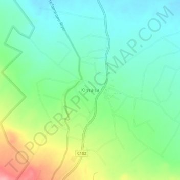 Mappa topografica Kimana, altitudine, rilievo