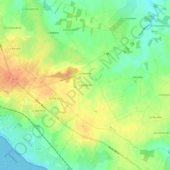 Mappa topografica La Vrillerie, altitudine, rilievo