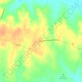 Mappa topografica Sharp, altitudine, rilievo
