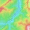 Mappa topografica Cataloochee, altitudine, rilievo
