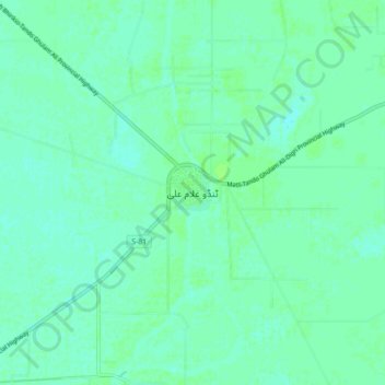 Mappa topografica Tando Ghulam Ali, altitudine, rilievo