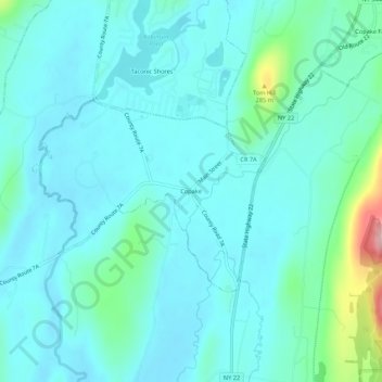 Mappa topografica Copake, altitudine, rilievo