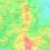Mappa topografica Aldridge, altitudine, rilievo