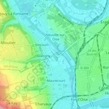 Mappa topografica Le Quinconce, altitudine, rilievo