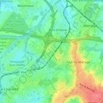 Mappa topografica Les Prés Corbeaux, altitudine, rilievo