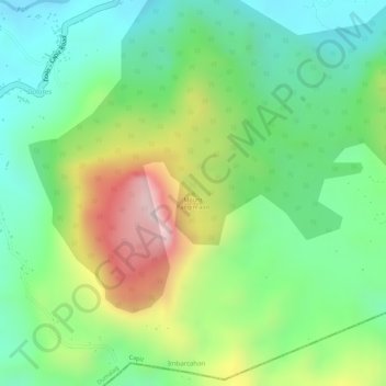 Mappa topografica Mount Panginraon, altitudine, rilievo