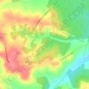 Mappa topografica Cougne, altitudine, rilievo