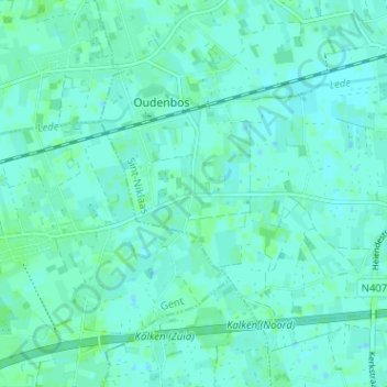 Mappa topografica Molenhoek, altitudine, rilievo
