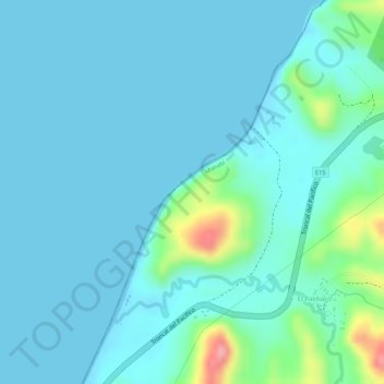 Mappa topografica Punta Palmar, altitudine, rilievo
