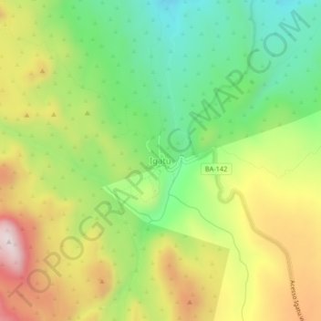 Mappa topografica Igatu, altitudine, rilievo