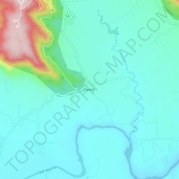 Mappa topografica Nanoli, altitudine, rilievo