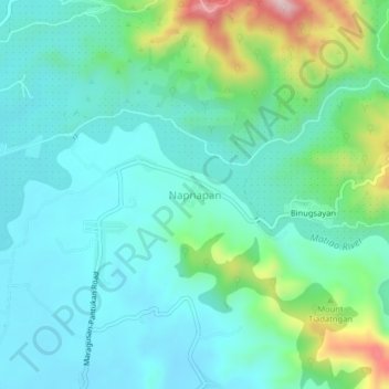 Mappa topografica Napnapan, altitudine, rilievo