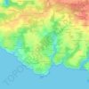 Mappa topografica Trelazec, altitudine, rilievo