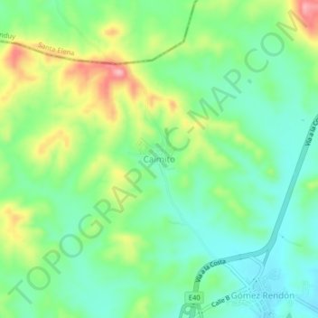 Mappa topografica Caimito, altitudine, rilievo