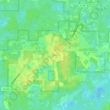 Mappa topografica Cassia, altitudine, rilievo