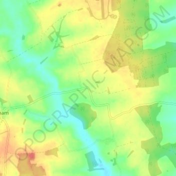 Mappa topografica Hawthorpe, altitudine, rilievo