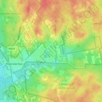 Mappa topografica De Krim, altitudine, rilievo