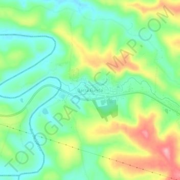 Mappa topografica Barra Funda, altitudine, rilievo
