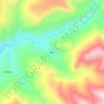Mappa topografica Layo, altitudine, rilievo