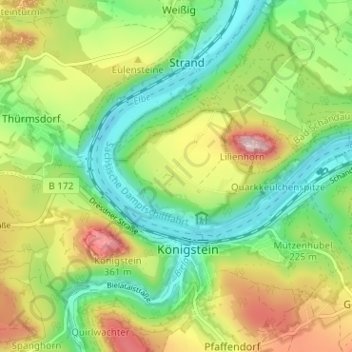 Mappa topografica Ebenheit, altitudine, rilievo