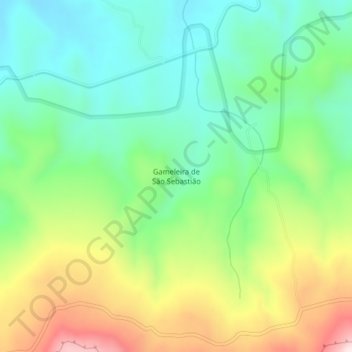 Mappa topografica Gameleira de São Sebastião, altitudine, rilievo