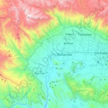 Mappa topografica Vinto, altitudine, rilievo
