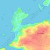 Mappa topografica Poull Kansot, altitudine, rilievo