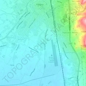 Mappa topografica Sterpete, altitudine, rilievo