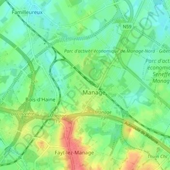 Mappa topografica Centenaire, altitudine, rilievo