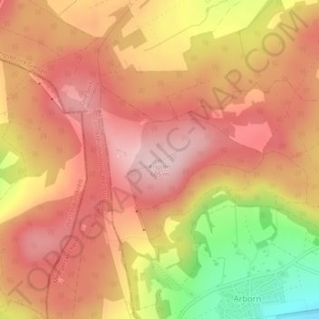 Mappa topografica Knoten, altitudine, rilievo