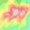 Mappa topografica Monte Limbara, altitudine, rilievo