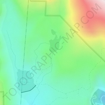 Mappa topografica Big Horn Dam, altitudine, rilievo