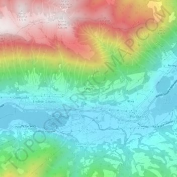 Mappa topografica Fanovo, altitudine, rilievo