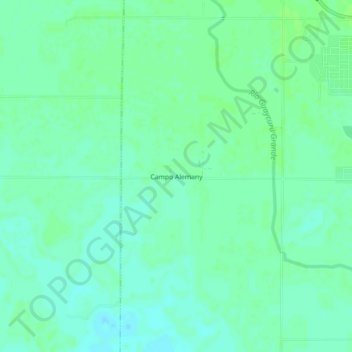 Mappa topografica Campo Alemany, altitudine, rilievo