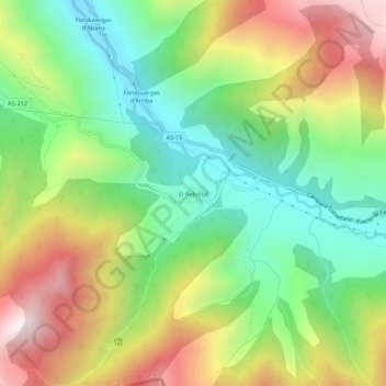 Mappa topografica Rebollar, altitudine, rilievo