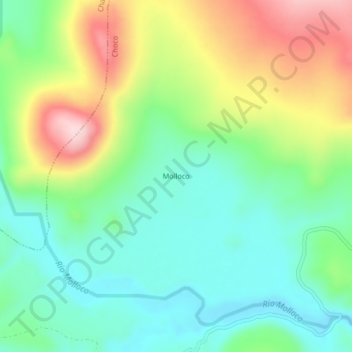 Mappa topografica Molloco, altitudine, rilievo