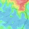 Mappa topografica Berrys Bay, altitudine, rilievo