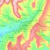 Mappa topografica Honiton, altitudine, rilievo