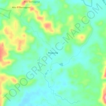 Mappa topografica Perenche, altitudine, rilievo