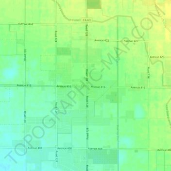Mappa topografica Orosi, altitudine, rilievo
