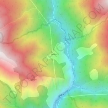 Mappa topografica Valabres, altitudine, rilievo
