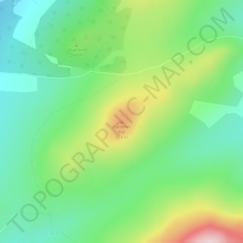 Mappa topografica Cambret Hill, altitudine, rilievo