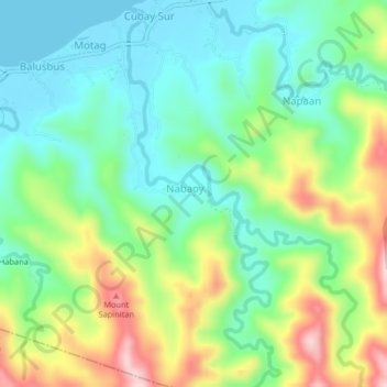 Mappa topografica Nabaoy, altitudine, rilievo