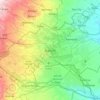 Mappa topografica Nairobi, altitudine, rilievo