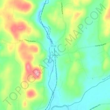 Mappa topografica Shushan, altitudine, rilievo