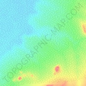 Mappa topografica Borongo, altitudine, rilievo