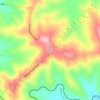 Mappa topografica Cunninghams Crest Lookout, altitudine, rilievo