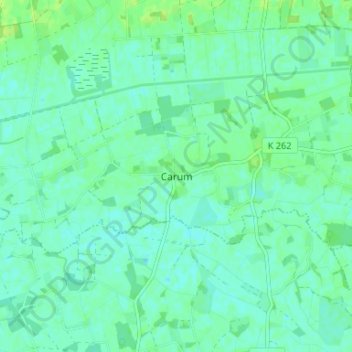 Mappa topografica Carum, altitudine, rilievo