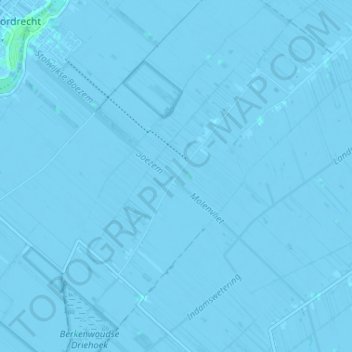 Mappa topografica Achterbroek, altitudine, rilievo